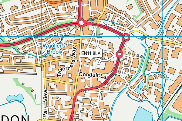 EN11 8LA map - OS VectorMap District (Ordnance Survey) EN11 8LA map - OS VectorMap District (Ordnance Survey)