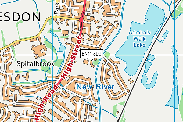 EN11 8LG map - OS VectorMap District (Ordnance Survey) EN11 8LG map - OS VectorMap District (Ordnance Survey)