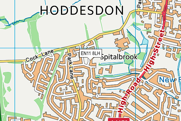 EN11 8LH map - OS VectorMap District (Ordnance Survey) EN11 8LH map - OS VectorMap District (Ordnance Survey)