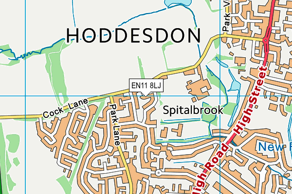 EN11 8LJ map - OS VectorMap District (Ordnance Survey)