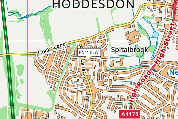EN11 8LW map - OS VectorMap District (Ordnance Survey) EN11 8LW map - OS VectorMap District (Ordnance Survey)