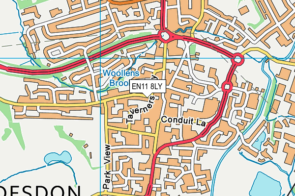 EN11 8LY map - OS VectorMap District (Ordnance Survey) EN11 8LY map - OS VectorMap District (Ordnance Survey)