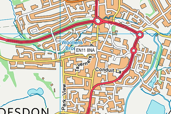 EN11 8NA map - OS VectorMap District (Ordnance Survey) EN11 8NA map - OS VectorMap District (Ordnance Survey)