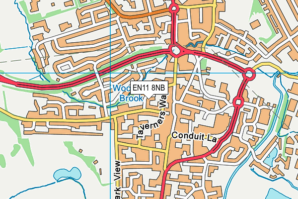 EN11 8NB map - OS VectorMap District (Ordnance Survey) EN11 8NB map - OS VectorMap District (Ordnance Survey)