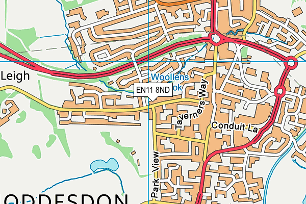 EN11 8ND map - OS VectorMap District (Ordnance Survey) EN11 8ND map - OS VectorMap District (Ordnance Survey)