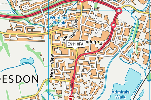 EN11 8PA map - OS VectorMap District (Ordnance Survey) EN11 8PA map - OS VectorMap District (Ordnance Survey)