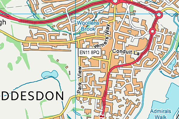 EN11 8PQ map - OS VectorMap District (Ordnance Survey)