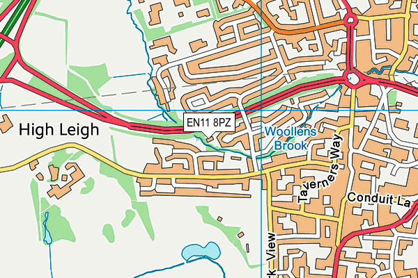 EN11 8PZ map - OS VectorMap District (Ordnance Survey) EN11 8PZ map - OS VectorMap District (Ordnance Survey)