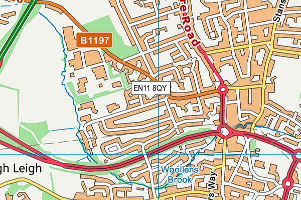 EN11 8QY map - OS VectorMap District (Ordnance Survey) EN11 8QY map - OS VectorMap District (Ordnance Survey)