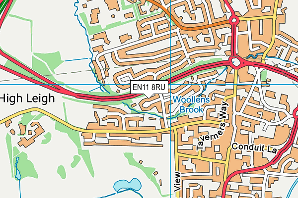 EN11 8RU map - OS VectorMap District (Ordnance Survey) EN11 8RU map - OS VectorMap District (Ordnance Survey)