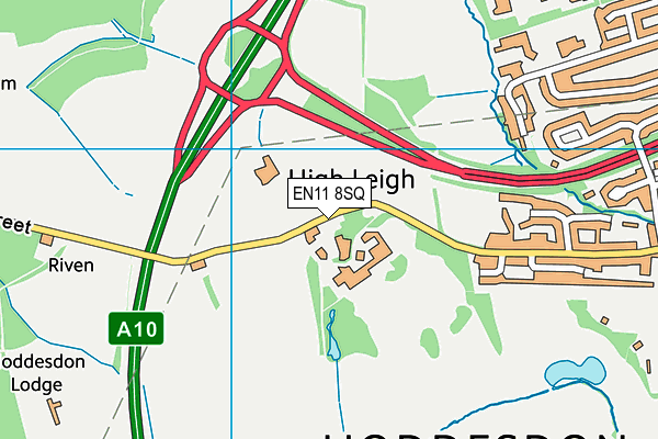 EN11 8SQ map - OS VectorMap District (Ordnance Survey) EN11 8SQ map - OS VectorMap District (Ordnance Survey)