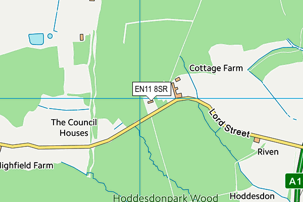 EN11 8SR map - OS VectorMap District (Ordnance Survey) EN11 8SR map - OS VectorMap District (Ordnance Survey)