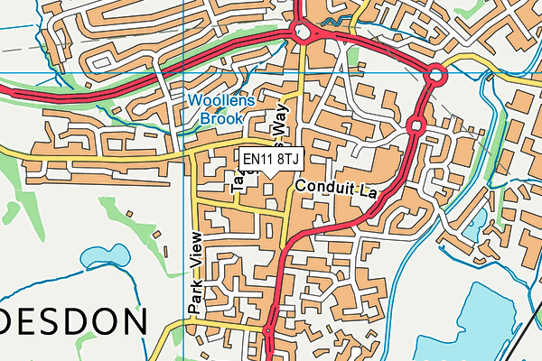 EN11 8TJ map - OS VectorMap District (Ordnance Survey) EN11 8TJ map - OS VectorMap District (Ordnance Survey)