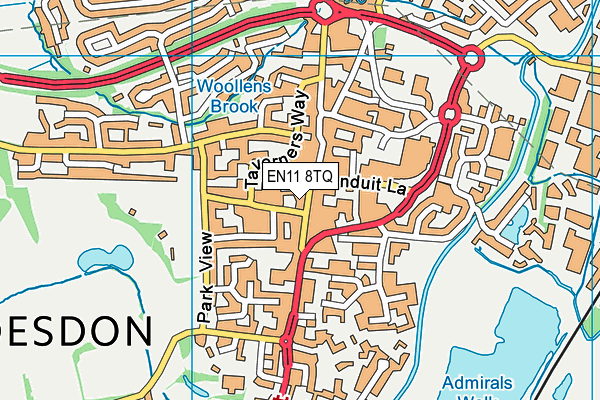 EN11 8TQ map - OS VectorMap District (Ordnance Survey) EN11 8TQ map - OS VectorMap District (Ordnance Survey)
