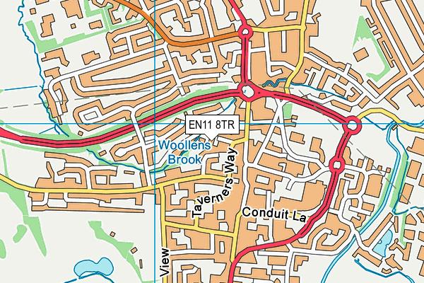 EN11 8TR map - OS VectorMap District (Ordnance Survey) EN11 8TR map - OS VectorMap District (Ordnance Survey)