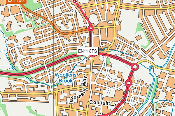 EN11 8TS map - OS VectorMap District (Ordnance Survey)