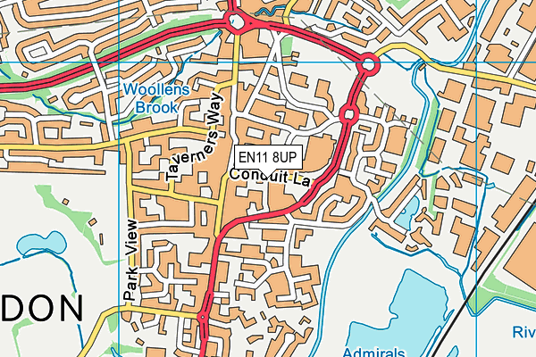 EN11 8UP map - OS VectorMap District (Ordnance Survey) EN11 8UP map - OS VectorMap District (Ordnance Survey)