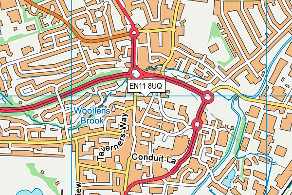 EN11 8UQ map - OS VectorMap District (Ordnance Survey) EN11 8UQ map - OS VectorMap District (Ordnance Survey)