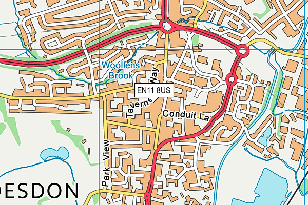 EN11 8US map - OS VectorMap District (Ordnance Survey) EN11 8US map - OS VectorMap District (Ordnance Survey)