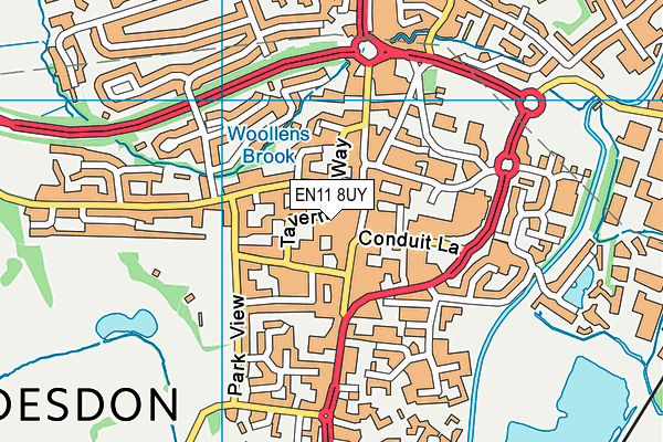 EN11 8UY map - OS VectorMap District (Ordnance Survey)