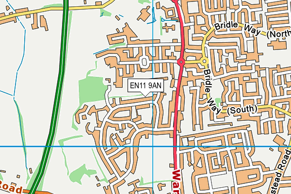 EN11 9AN map - OS VectorMap District (Ordnance Survey) EN11 9AN map - OS VectorMap District (Ordnance Survey)