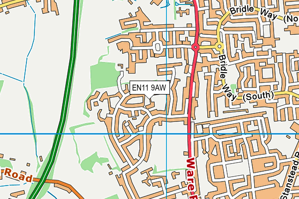 EN11 9AW map - OS VectorMap District (Ordnance Survey) EN11 9AW map - OS VectorMap District (Ordnance Survey)