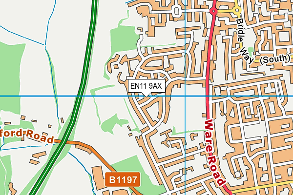EN11 9AX map - OS VectorMap District (Ordnance Survey) EN11 9AX map - OS VectorMap District (Ordnance Survey)
