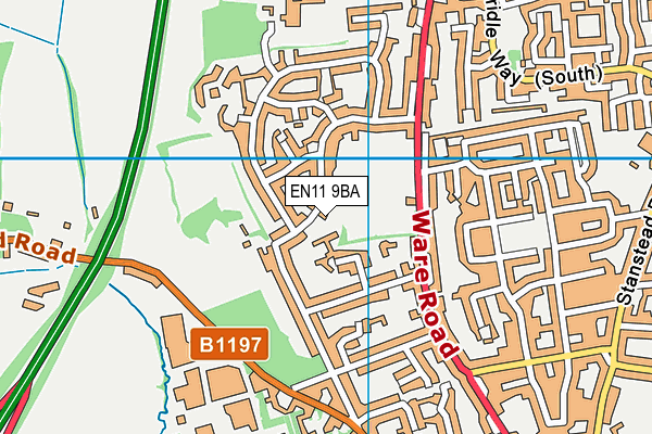 EN11 9BA map - OS VectorMap District (Ordnance Survey) EN11 9BA map - OS VectorMap District (Ordnance Survey)