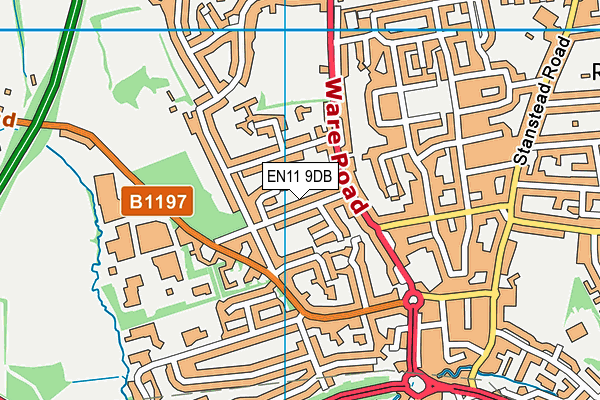 EN11 9DB map - OS VectorMap District (Ordnance Survey) EN11 9DB map - OS VectorMap District (Ordnance Survey)