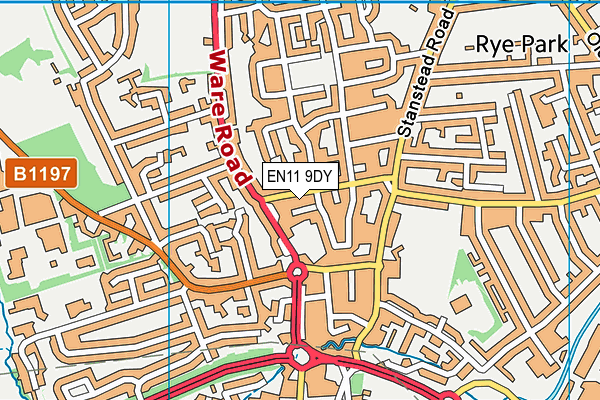 EN11 9DY map - OS VectorMap District (Ordnance Survey) EN11 9DY map - OS VectorMap District (Ordnance Survey)