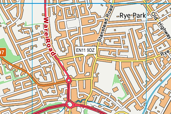 EN11 9DZ map - OS VectorMap District (Ordnance Survey) EN11 9DZ map - OS VectorMap District (Ordnance Survey)