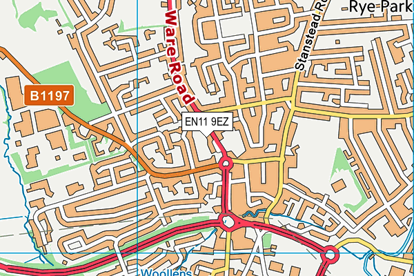 EN11 9EZ map - OS VectorMap District (Ordnance Survey) EN11 9EZ map - OS VectorMap District (Ordnance Survey)