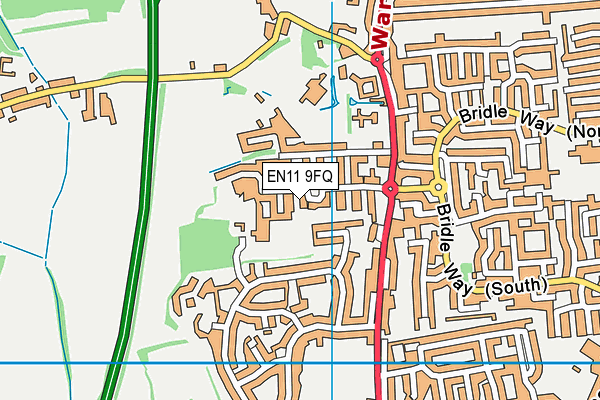 EN11 9FQ map - OS VectorMap District (Ordnance Survey) EN11 9FQ map - OS VectorMap District (Ordnance Survey)