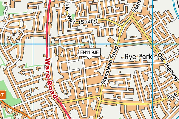 EN11 9JE map - OS VectorMap District (Ordnance Survey) EN11 9JE map - OS VectorMap District (Ordnance Survey)