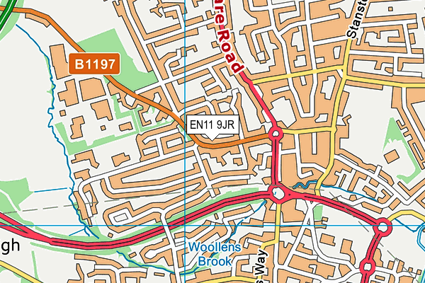 EN11 9JR map - OS VectorMap District (Ordnance Survey) EN11 9JR map - OS VectorMap District (Ordnance Survey)