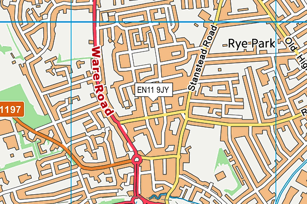 EN11 9JY map - OS VectorMap District (Ordnance Survey) EN11 9JY map - OS VectorMap District (Ordnance Survey)