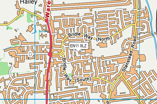 EN11 9LZ map - OS VectorMap District (Ordnance Survey) EN11 9LZ map - OS VectorMap District (Ordnance Survey)