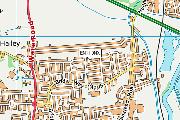 EN11 9NX map - OS VectorMap District (Ordnance Survey) EN11 9NX map - OS VectorMap District (Ordnance Survey)