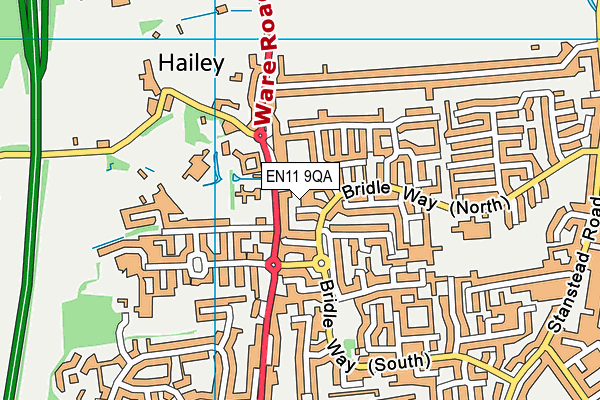 EN11 9QA map - OS VectorMap District (Ordnance Survey) EN11 9QA map - OS VectorMap District (Ordnance Survey)