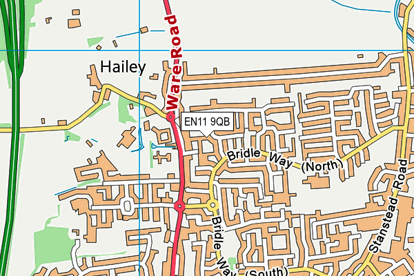 EN11 9QB map - OS VectorMap District (Ordnance Survey) EN11 9QB map - OS VectorMap District (Ordnance Survey)