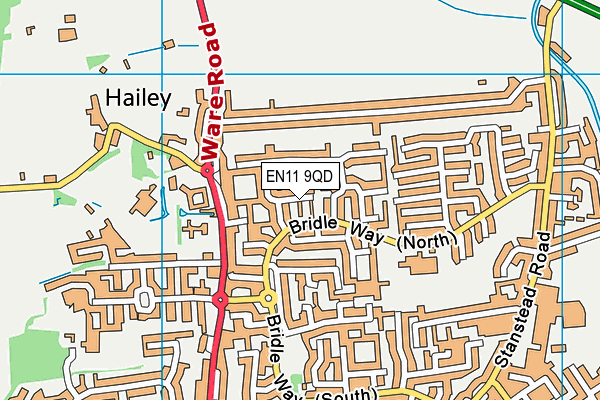 EN11 9QD map - OS VectorMap District (Ordnance Survey) EN11 9QD map - OS VectorMap District (Ordnance Survey)