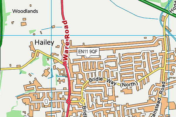 EN11 9QF map - OS VectorMap District (Ordnance Survey) EN11 9QF map - OS VectorMap District (Ordnance Survey)