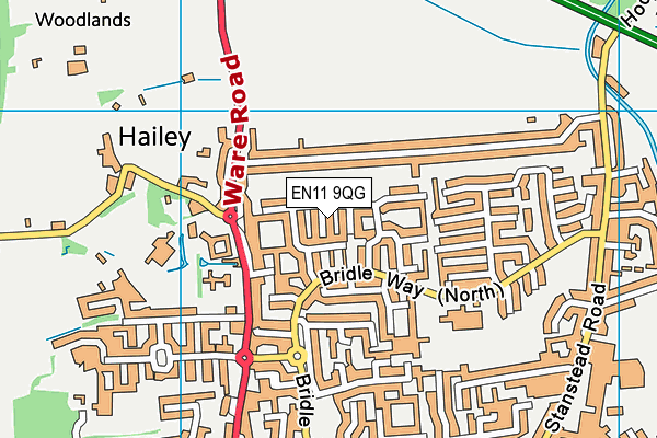 EN11 9QG map - OS VectorMap District (Ordnance Survey) EN11 9QG map - OS VectorMap District (Ordnance Survey)