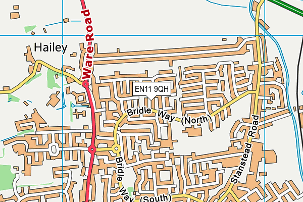 EN11 9QH map - OS VectorMap District (Ordnance Survey) EN11 9QH map - OS VectorMap District (Ordnance Survey)