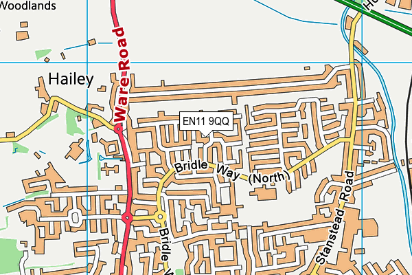 EN11 9QQ map - OS VectorMap District (Ordnance Survey) EN11 9QQ map - OS VectorMap District (Ordnance Survey)