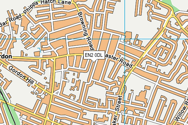 EN2 0DL map - OS VectorMap District (Ordnance Survey) EN2 0DL map - OS VectorMap District (Ordnance Survey)
