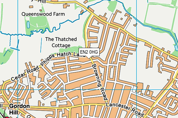 EN2 0HG map - OS VectorMap District (Ordnance Survey) EN2 0HG map - OS VectorMap District (Ordnance Survey)