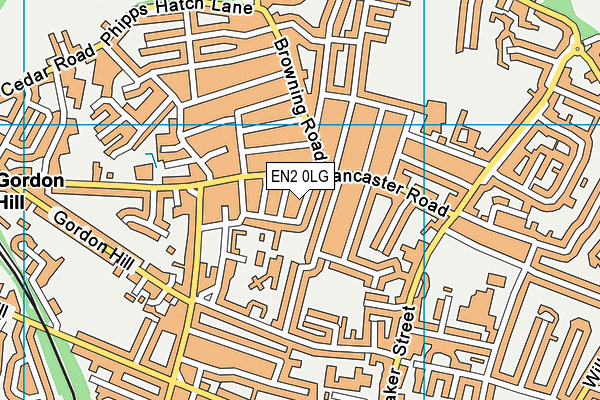 EN2 0LG map - OS VectorMap District (Ordnance Survey) EN2 0LG map - OS VectorMap District (Ordnance Survey)