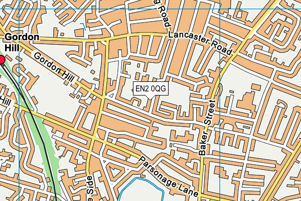 EN2 0QG map - OS VectorMap District (Ordnance Survey) EN2 0QG map - OS VectorMap District (Ordnance Survey)