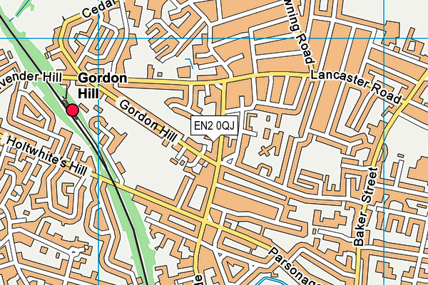EN2 0QJ map - OS VectorMap District (Ordnance Survey) EN2 0QJ map - OS VectorMap District (Ordnance Survey)